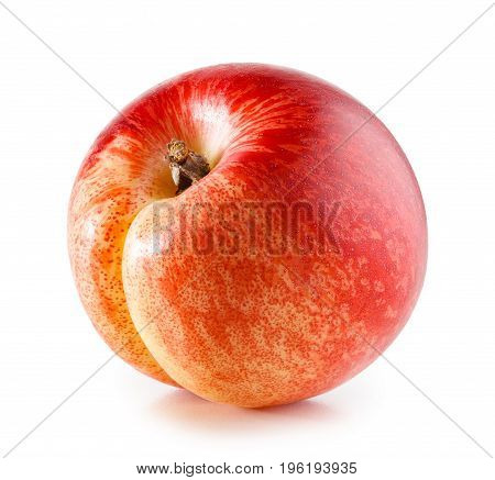 Nectarine isolated on white background with clipping path