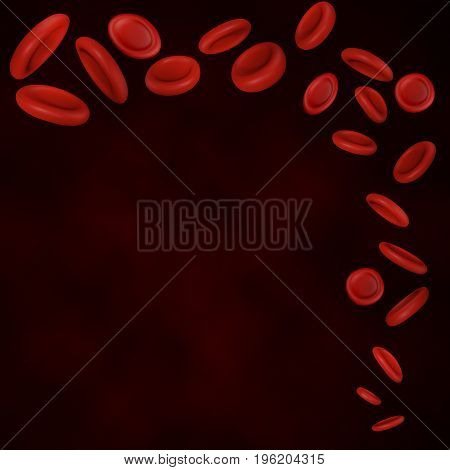 Vector Streaming Blood Cells. Abstract medical background