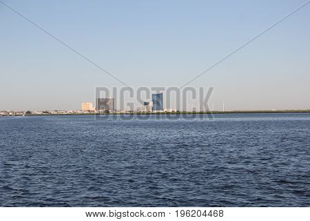 The Atlantic City, NJ skyline from Brigantine, new jersey