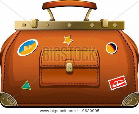 Gammeldags Rejsetaske (valise)