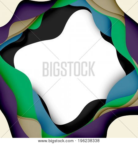 3d abstract background with cut shapes, business presentation, flyer template