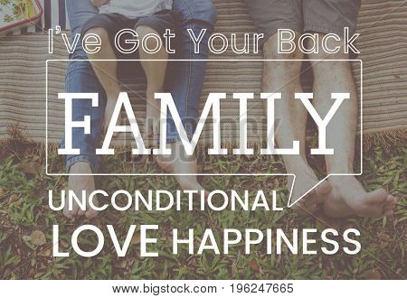 Family parentage home love together word