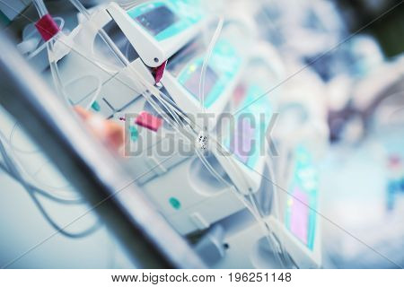 Ward equipment for intravinous infusion of drugs.