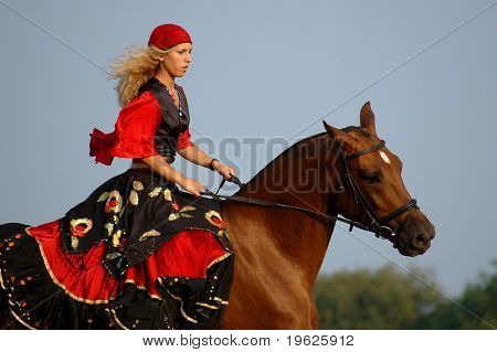 Concurso Hípico en disfraces - gitana