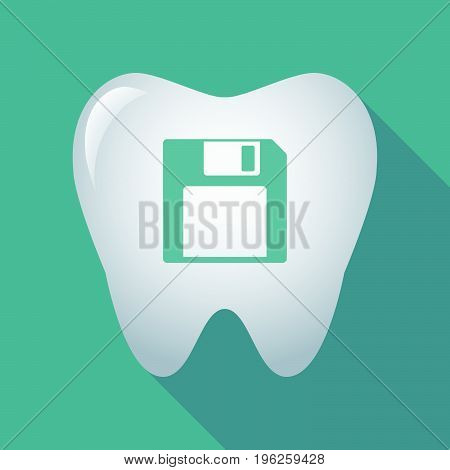 Long Shadow Tooth With A Floppy Disk