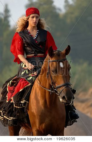 Concurso Hípico en disfraces - gitana