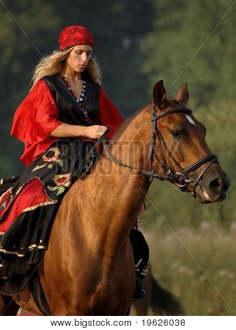 Concurso Hípico en disfraces - gitana