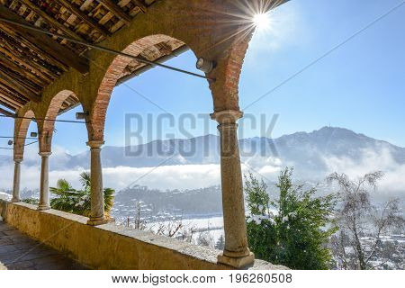 The Church At Breganzona Near Lugano On Switzerland