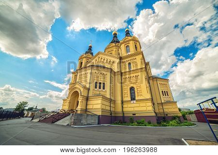 Cathedral of St. Alexander Nevskiy is orthodox church in Nizhny Novgorod, Russia