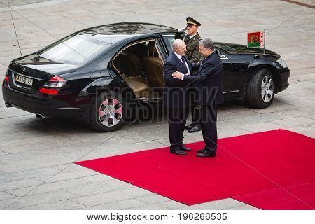 Petro Poroshenko And President Of Belarus Alexander Lukashenko