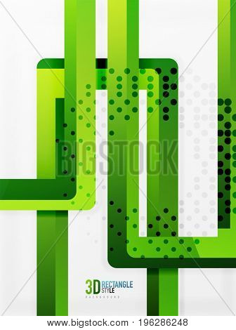 Rectangle tube elements, 3d background