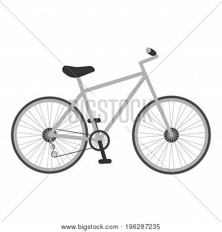 Grey Bicycle For Kids Isolated On A White Background.