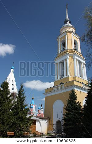 Ryssland, Kolomna. Klockstapeln Novo Golutvin kloster i Kolomna Kreml.