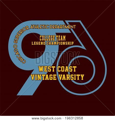 graphic design CHICAGO SUPERIOR ATHLETIC for shirt and print