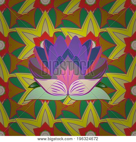 Seamless Floral Pattern With Flowers Watercolor. Vector Pattern. Nice Floral Pattern In The Small Fl