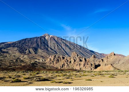 Tenerife national reserve volcanic park El Teide. Canary islands, Spain.