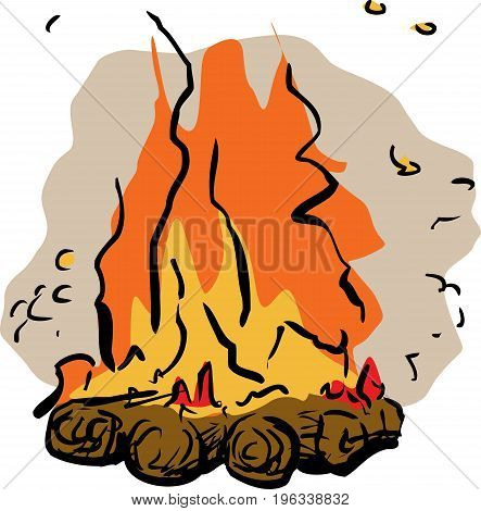 Campfire With Flames