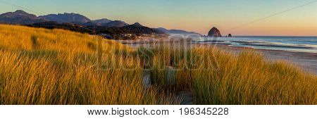 Looking South To Cannon Beach And Haystack Rock In Cannon Beach,
