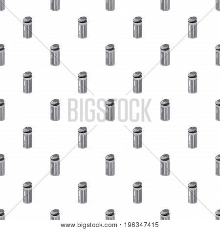 Trash bin pattern seamless repeat in cartoon style vector illustration