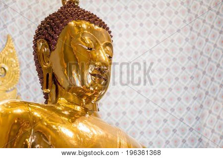 Thai golden buddha Trimit Temple Bangkok Thailand unseen