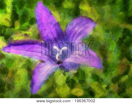 oil painting wildflowers on a summer day