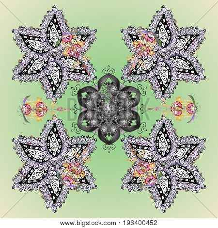 Symbol Of Winter Merry Christmas Holiday Happy New Year Celebration Vector Illustration. Snow On Col