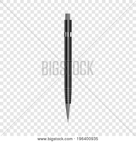 Black pen mockup. Realistic illustration of black pen vector mockup for web
