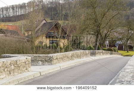 small rural village named Oberregenbach near Langenburg in Hohenlohe a area in Southern Germany