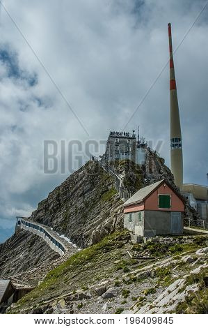 Mountain view from Santis cable station Switzerland