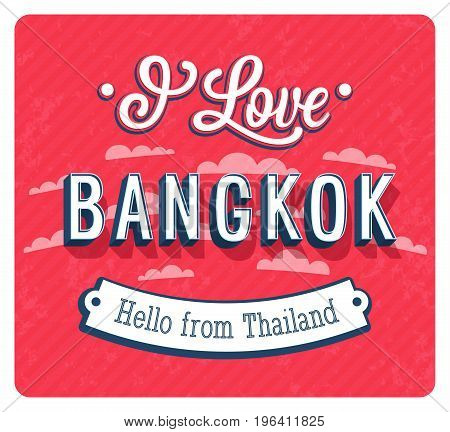 Vintage Greeting Card From Bangkok - Thailand.