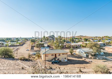 KEETMANSHOOP NAMIBIA - JUNE 13 2017: A view of part of Keetmanshoop the capital town of the Karas Region of Namibia