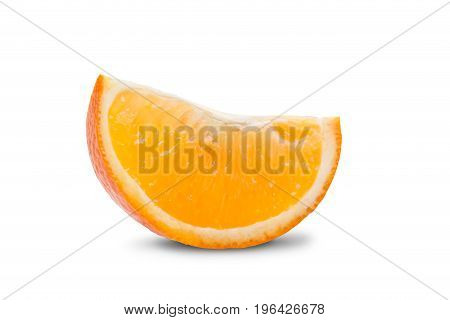 Orange on a white background. Orange slice on a white background