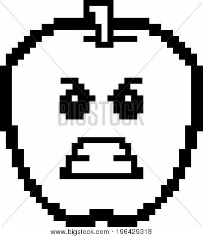 Angry 8-bit Cartoon Apple