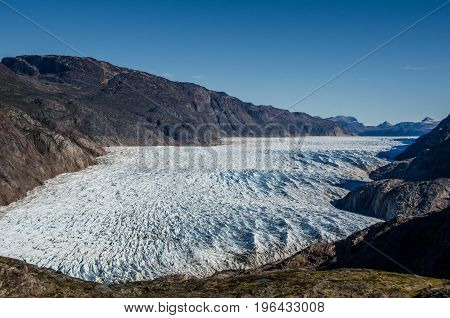 Glacier in a sunny day near Narsarsuaq Greenland