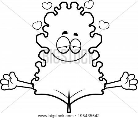 Cartoon Kale Leaf Hug