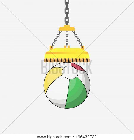 Beach Ball. Flat Vector Illustration