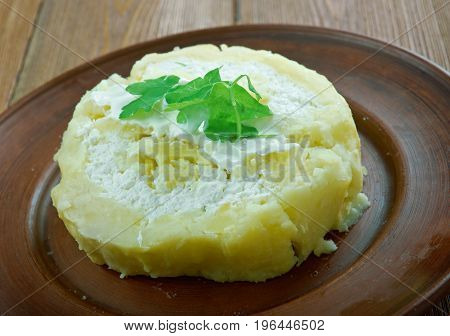 Potato Roll With Cottage Cheese