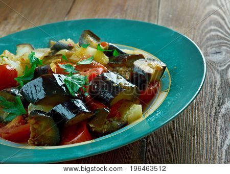 Caponata Agrodolce - traditional italian dish. close up meal