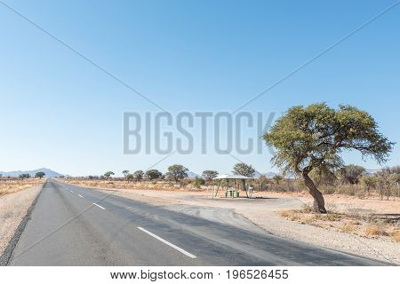A shaded resting spot on the B1 road between Grunau and Keetmanshoop in the Karas Region of Namibia