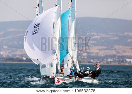 Athletes Yachts In Action During 