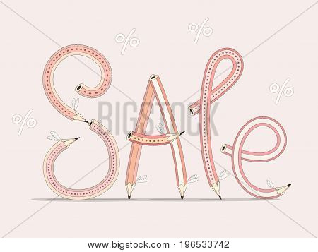 Sale. Funny text 