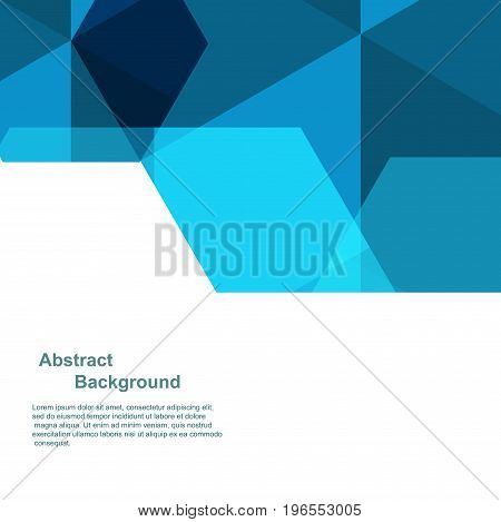 Geometric abstract blue background Template for cover flyers banners and posters your design.