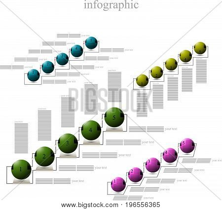 Universal infographics in the form of balls and circles vector eps10