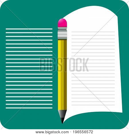 Vector background with pencils on the day of knowledge and design