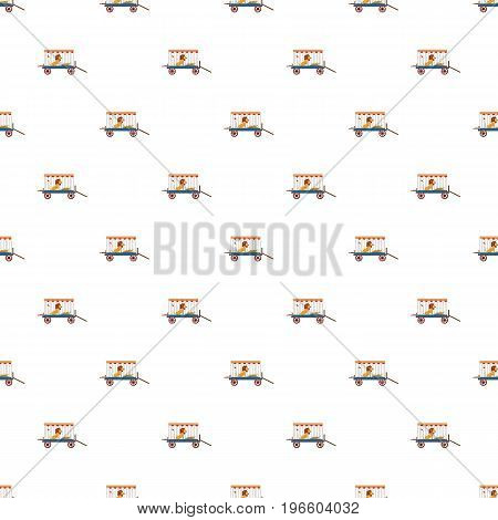 Lion in cage pattern seamless repeat in cartoon style vector illustration