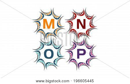 This image describe about Star Swoosh Solution Initial M N O P
