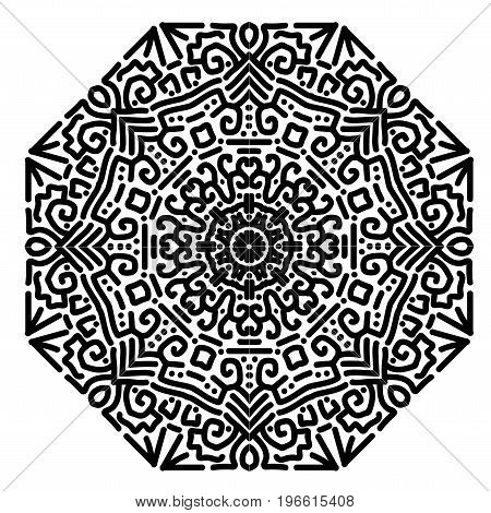 Ethnic decorative elements. Hand drawn background. Islam, Arabic, Indian ottoman motifs