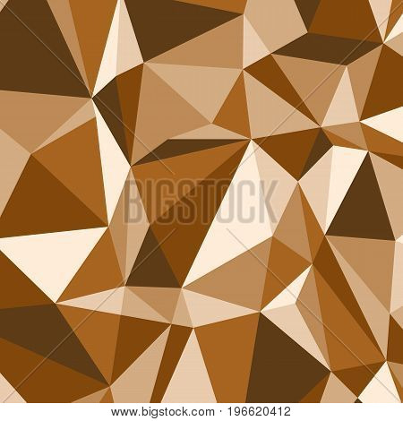 Brown polygon abstract triangle background, stock vector