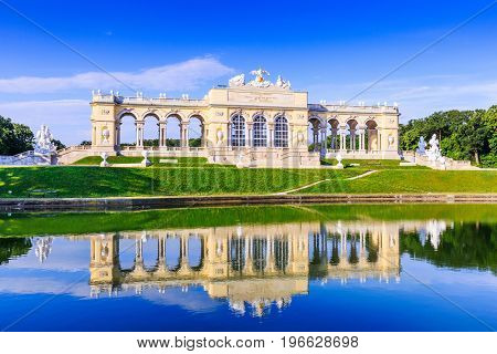 Vienna Austria - 28 June 2017: The Gloriette pavilion in the Schonbrunn Palace Garden