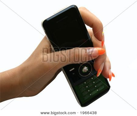 Maniküre und Telefon